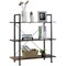 Costway 3-Tier Bookshelf Industrial Bookcase Display Shelf Storage Rack Rustic Brown